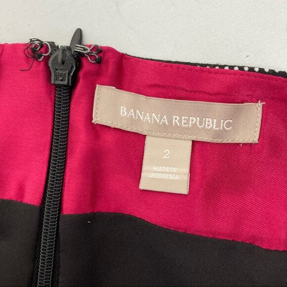 Banana Republic Polka Dot Bow Pencil Skirt Sz 2 - Picture 2 of 9